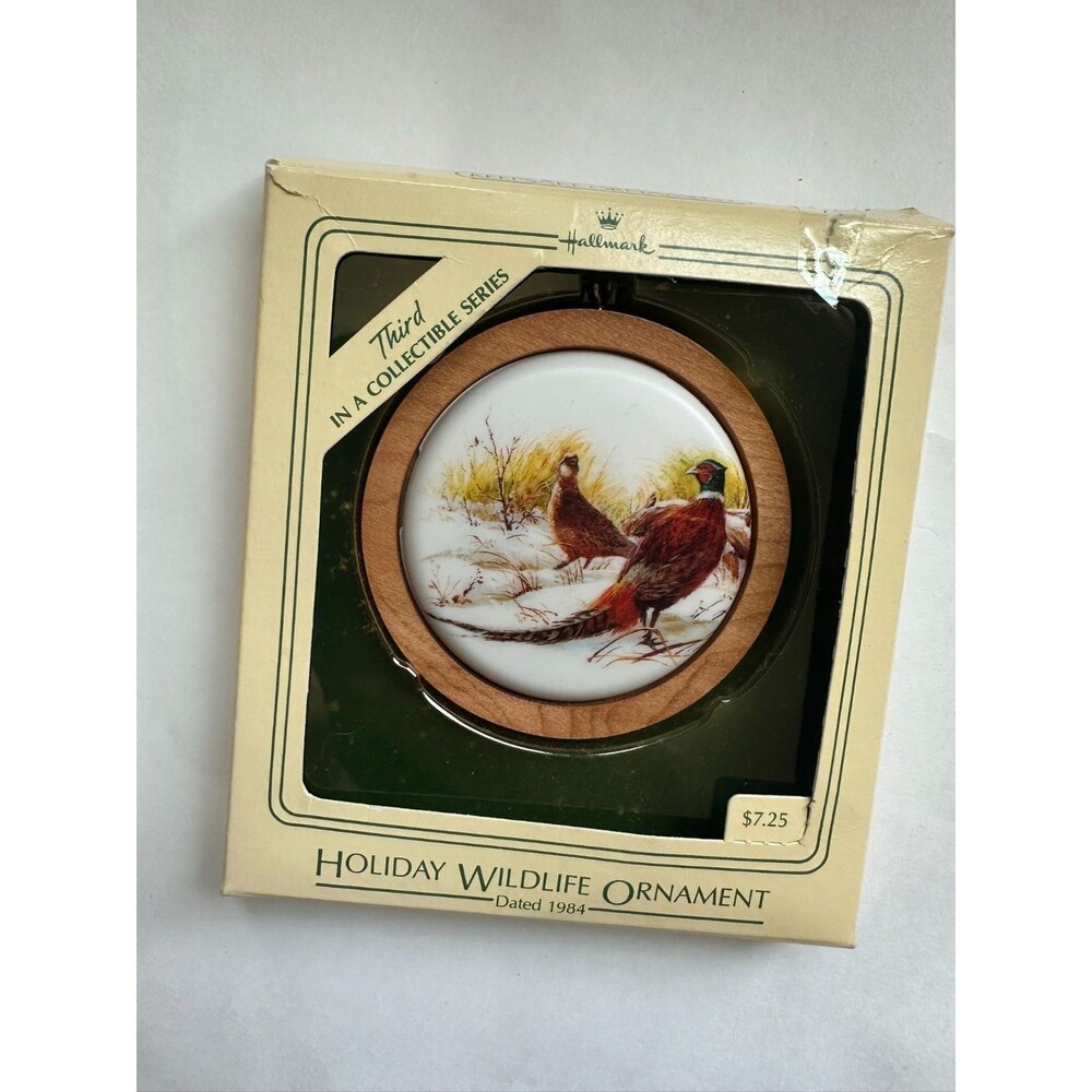 1984 Hallmark Christmas Holiday Ornament Ring Necked Pheasant Wildlife Nature